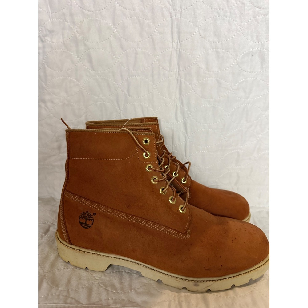 Timberland 6 Inch Premium Waterproof Boots Rust Leather Mens 14M 16085
